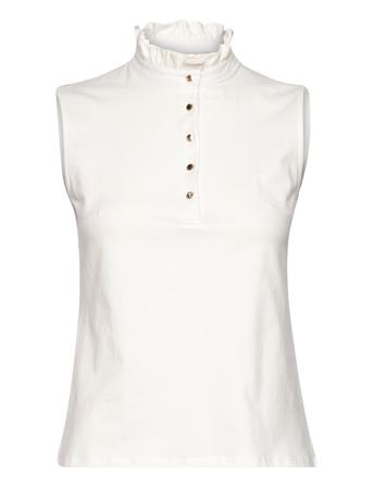 Top Tilde Sleeveless Bluse Ermeløs Hvit Lindex*Betinget Tilbud