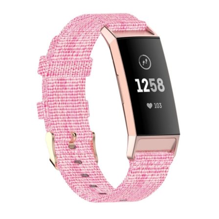 För Fitbit Charge 4 / Charge 3 / Charge3 SE Flätat nylon watch Plasthuvud