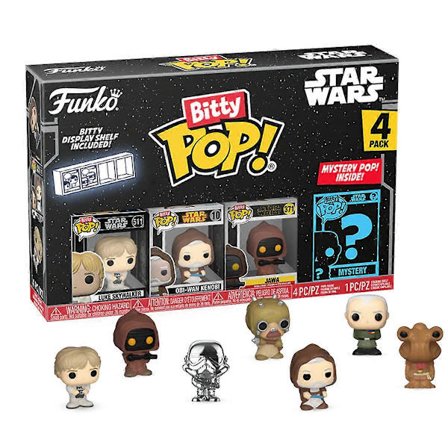 Luke Skywalker 4-pakning Star Wars Bitty Pop! Vinylfigurer