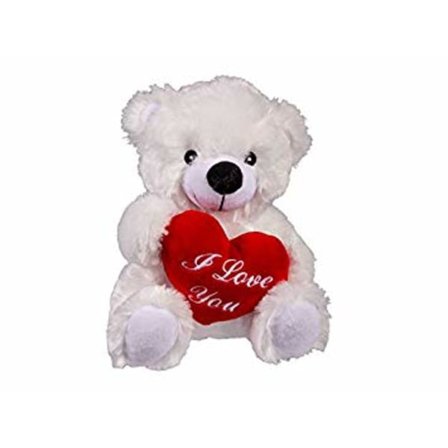 Vit nalle - I Love You