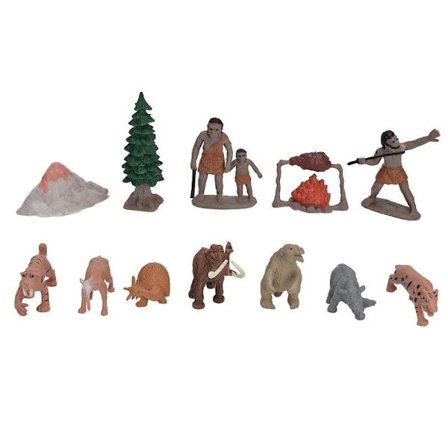 12 st Historiska Figurer Leksaker Förhistoriskt Liv Scen Figurer Djur Ornament Leksats 12 st