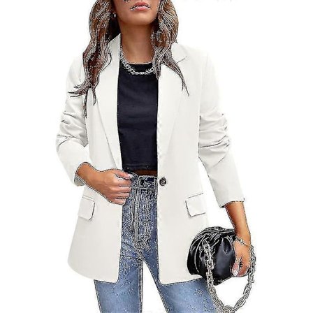 Dame Business Jakker Åpen Front Blazer Damer Casual Langermet Arbeidsklær