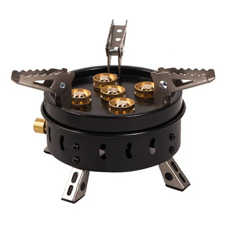 11000W Camping Gasspis Brännare Justerbar Big-Fire Backpacking Vindtät Propan Gas Spis för Vandring Ryggsäck Utomhus