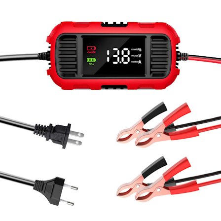 2A bil- och motorcykelbatteriladdare 12V för att detektera batterikraft bly-syra multifunktionell intelligent laddare bly-syrabatteri EU