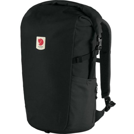 Fjällräven Ulvö Rolltop 30 Daypack in Black, Bergshell/Polyamide/Stretch Fabric