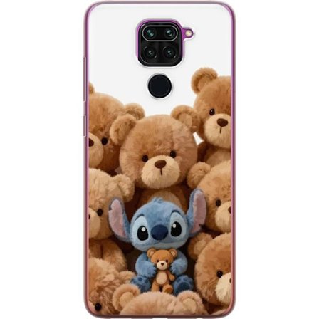 Kompatibel Mobilcover til Xiaomi Xiaomi Redmi Note 9 Sød og sikker illustration med Stitch omgivet af bamser, der skaber en varm og legende følelse