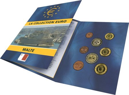 Malta - Euro møntsæt i folder - Fransk