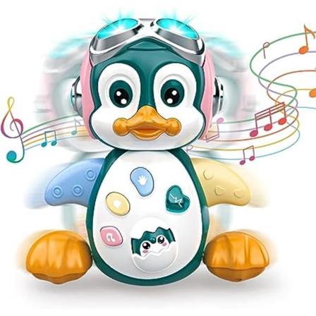 Musikaaliset vauvale juguetes, vauvale juguete 6-12 kuukautta, interaktiivinen vauvan oppimislelu, äänet ja valot, pingviinin varhaiset lelulahjat 6 9