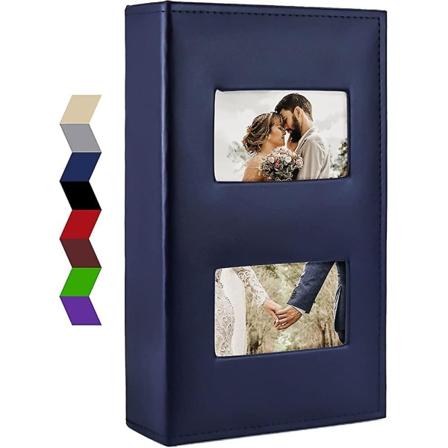 Fotoalbum 4x6 300 Lommer Læderramme Cover Stor Kapacitet Pi