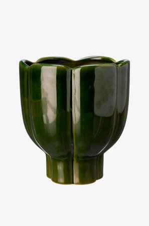 Wikholm Form - Gryde Denise - Grøn - Urtepotteskjulere & vaser - Fra Homeroom