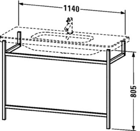 Duravit Durastyle DS989407777 Benställning trä Valnöt, Badrum