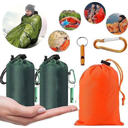 Nødsituation Sovepose Udendørs Overlevelses Soveposer Nødtæppe Camping Rejse Bærbar Sovepose -GDZD