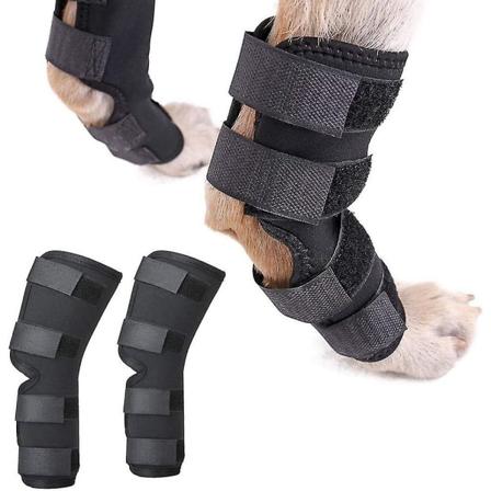 (svart S) Hund Bakben Hasled Led Stödförband Set Om 2 Bakben Wrap Protector Led Kompressionshylsa För Skada Skada Och Artrit Vrickning Läkning -