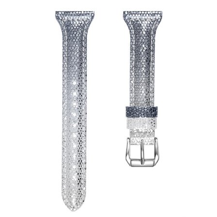 Coolt klockarmband i gradientstil i koskinn för LG Watch Sport - Silver / Svart