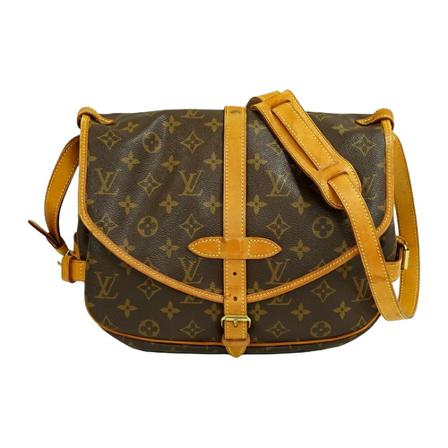 Louis Vuitton Vintage, Pre-owned Saumur 30 Monogram Messenger Bag Bruin, Dames, Maat:ONE Size