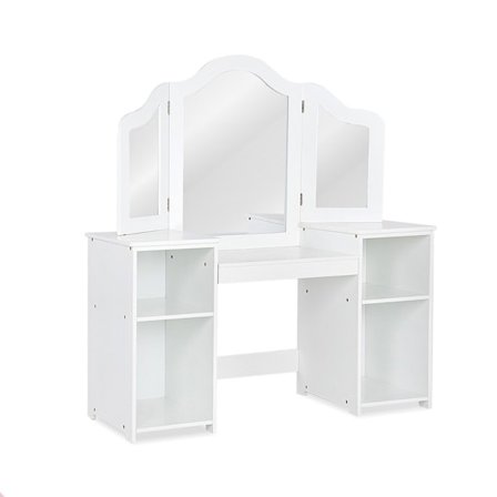 2 in 1 lasten peilipöytäpöytä 107 × 40 × 117 cm valkoinen