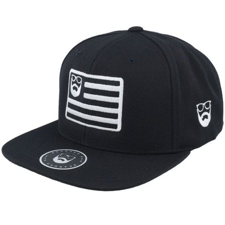 Bearded Man - Svart snapback Keps - Beard Nation Black Snapback @ Hatstore
