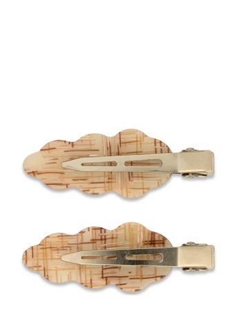 Wavy Oak Clip // 2 Pcs Beige SUI AVA