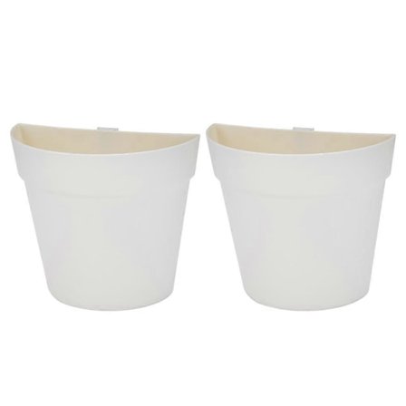 2 STK Vægophængte Blomsterpotter Plastik Plantepotter Hydroponisk Blomsterpotte