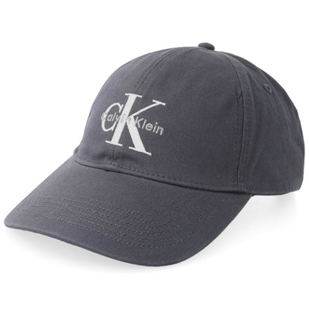 Calvin Klein - Svart unconstructed Caps - Monologo Embroidery Baseball Cap India Ink Dad Cap @ Hatstore