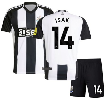 Ny Newcastle Hjemmedrakt 2024-2025 Fotballdrakt Nummer 14 Alexander Isak (Drakt+Shorts)