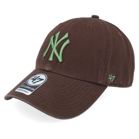 47 Brand - MLB Brun unconstructed Keps - New York Yankees Clean Up Brown Dad Cap @ Hatstore
