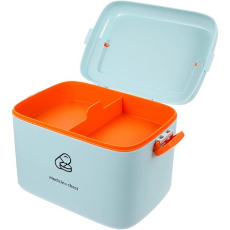 1 stk. Opbevaringsboks til piller, hårfarve, tubepresser, værktøj, nødsæt til familien, medicinpose, små krydderibokse, pink medicinskab M