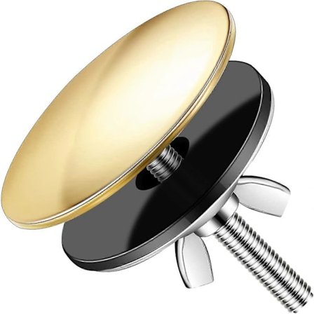 2 tums diskhohålsöverdrag Blandarhålsöverdrag Rostfritt stål Diskbänk Kranhålsplatta Stoppöverdrag Blind Metallplugg (Ljusguld)