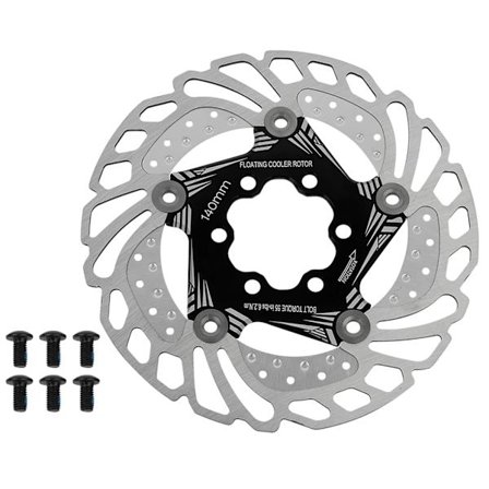 140mm 6 pultin maastopyörän kelluva jarrulevy, pyöräilytarvike, musta