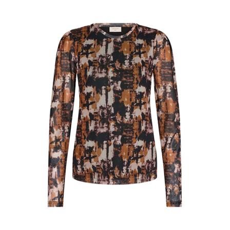 Freequent Blouse meshka , Bruin , Dames , Maat: 2XL