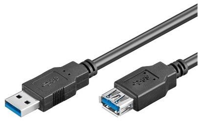Goobay USB 3.0 A han/A hun forlænger 1,8m sort