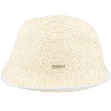 Seeberger - Beige straw Hatt - Paper Trim White/Vanilla Cloche @ Hatstore