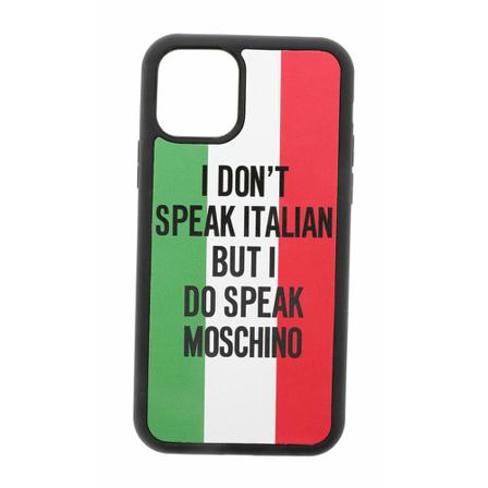 Moschino, Italia Cover i Phone 11 Pro Max Czerwony, unisex, Rozmiar: ONE Size
