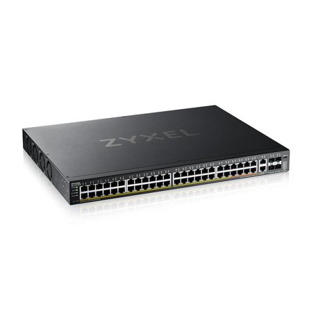 Zyxel XGS2220 Series XGS2220-54HP - switch - 48-porters GbE L3-tilgang, NebulaFLEX Cloud, med 6 10G opplink - 54 porter - Styrt - rackmonterbar