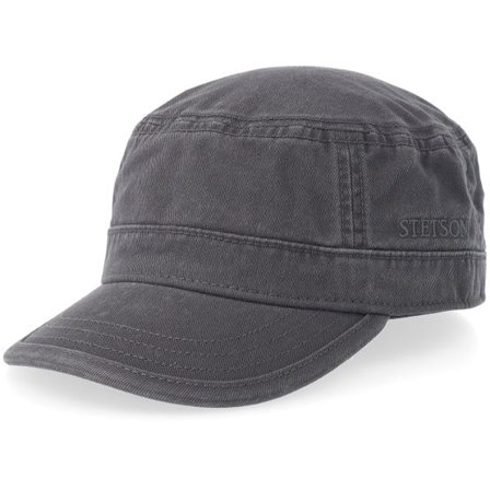 Stetson - Grå army Keps - Cotton Grey Army @ Hatstore