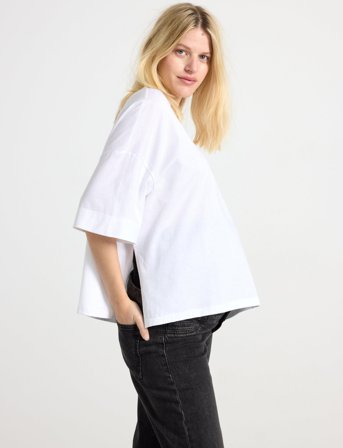 Lindex Top Erica Mom - White - XL