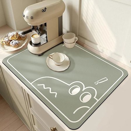 Superabsorberende Antislipp Stor Kjøkken Absorberende Avrenningsmatte Kaffe Oppvasktørke Matte Hurtig Tørk Baderom Avrenningsmatte Servisematte