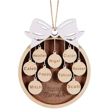 Personliga julgransprydnader Present med familjenamn Handgjord 2022 Julgransprydnad 2023 Xmas Anpassade namn Trädekorationer Söt hängande