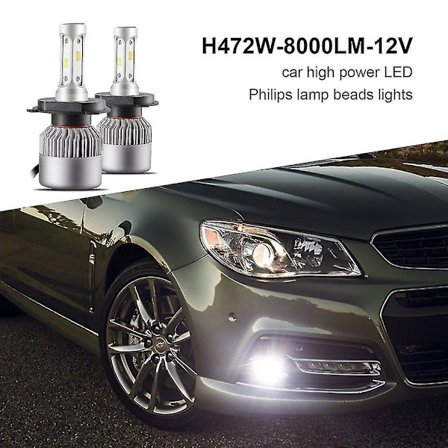 Højeffektiv Dekoder Vandafvisende H4 72W LED Forlygtepærer