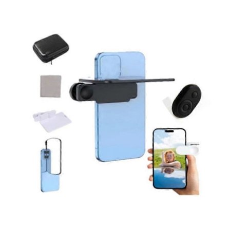 Smarttelefon Kamera Speilrefleksjon Klips Telefon Selfie Reflektor Verktøy Universelt Justerbart Refleksjonsklipssett