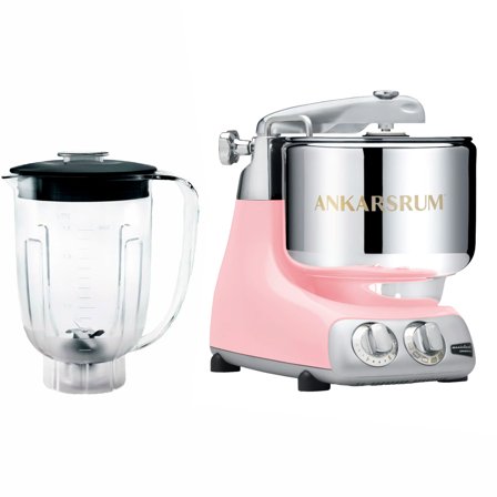 Ankarsrum Assistent Original AKM6230 Skyet Pink + Tritan Blender - Cloudy Pink | KitchenOne