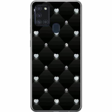 Samsung Galaxy A21s Mjukt Skal - Bling Heart