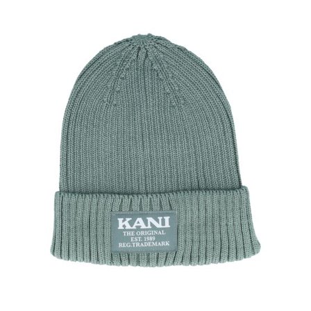 Karl Kani - Grön cuff Beanie - Woven Retro Classic Beanie Dusty Green Cuff @ Hatstore