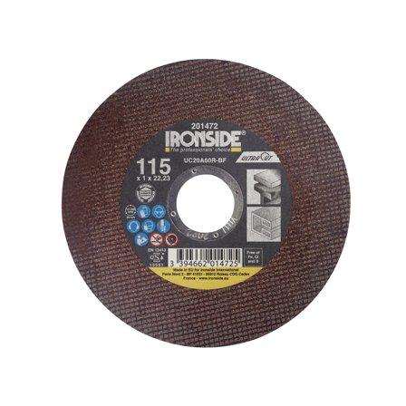 Ironside Ultracut Kapskiva 115 cm 115x1,0x22 mm, Kapa, slipa & polera