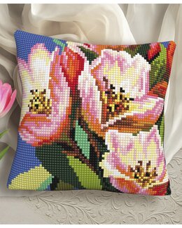 Stickpackung Kissen Rosablom