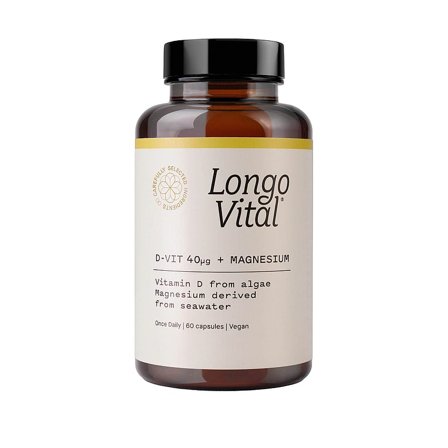Longo Vital D-Vitamin 40μg + Magnesium 60 stk, Helse & Madvarer, Mineraler, Magnesium