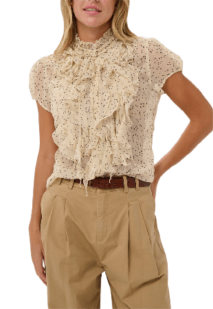 Saint Tropez LiljaSZ Crinkle Shirt Blusar Dam Svart XS