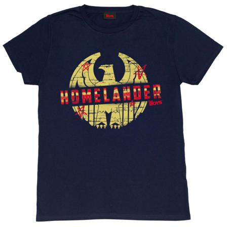 The Boys Mens Homelander Logo T-shirt Xxl Marinblå