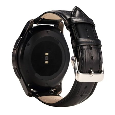 Samsung Gear S3 Frontier / S3 Classic klockarmband PU läder krokodil textur - Svart