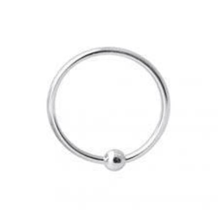 1st. 925 Sterling Silver näspiercing m.m. 22G=0.6mm/6mm.Ø